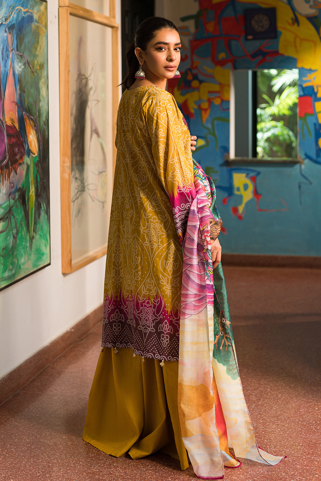 2 Piece - Embroidered Digital Printed Lawn Suit USP0763