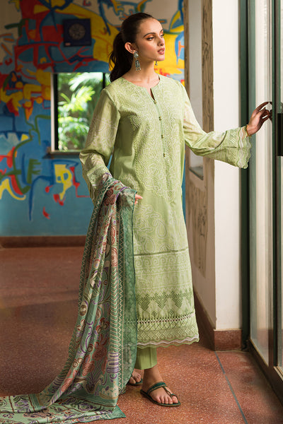 3 Piece - Embroidered Digital Printed Lawn Suit U0769A