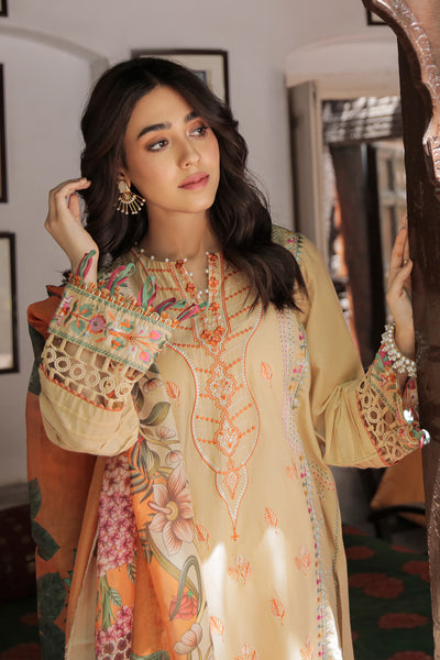 3 Piece - Dyed Embroidered Lawn Suit U0772