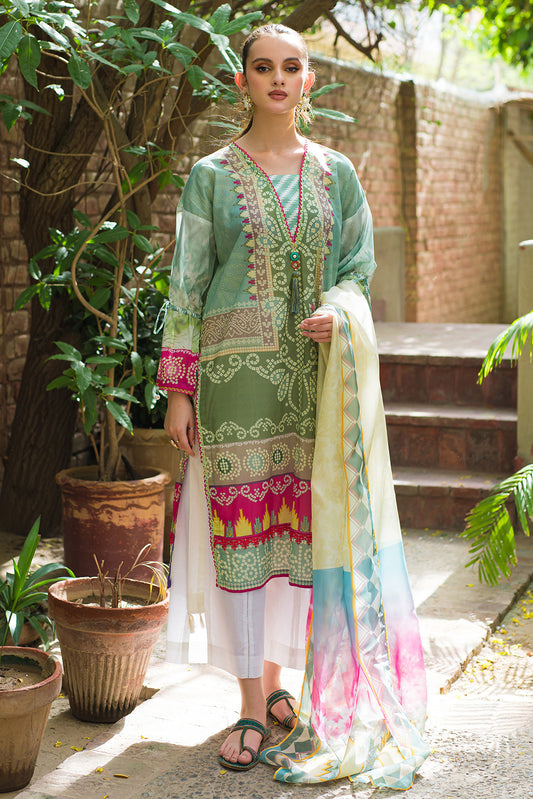 2 Piece - Digital Printed Lawn Suit U0791A