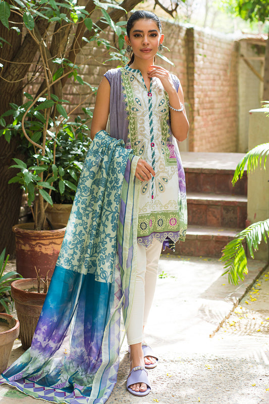 2 Piece - Digital Printed Lawn Suit U0791