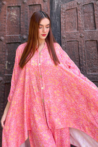 2 Piece - Digital Printed Viscose Slub Linen Suit U0841