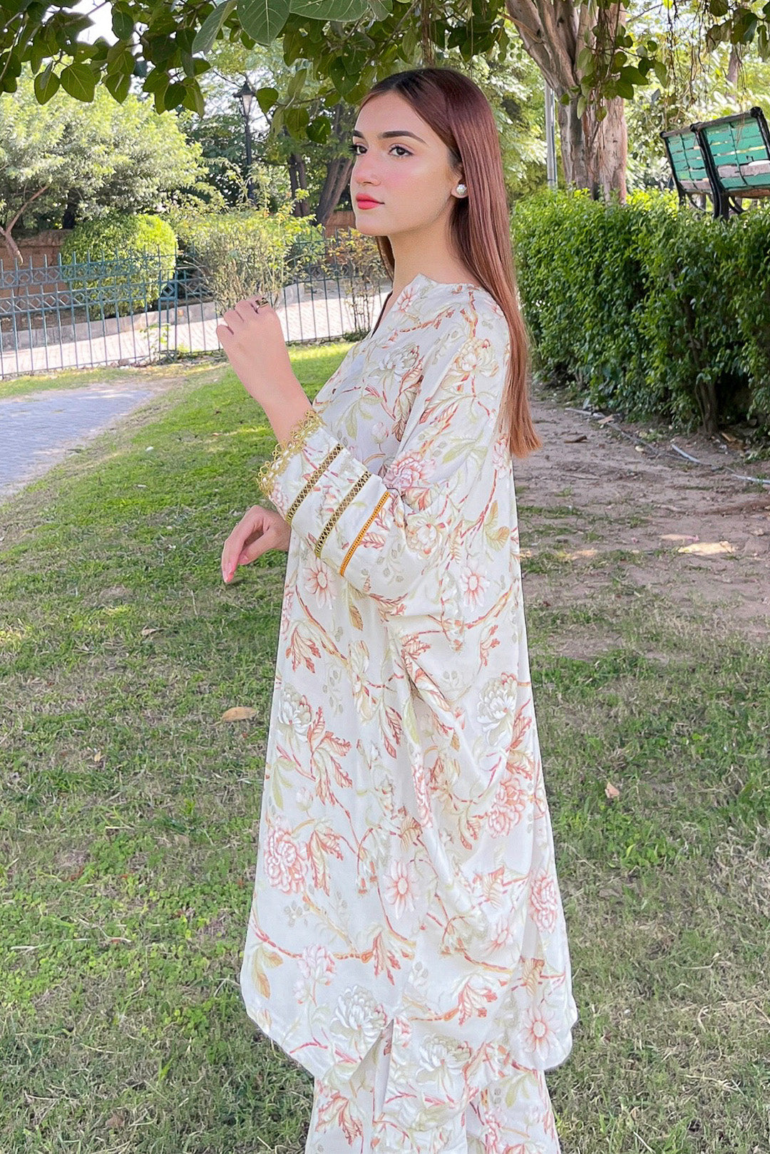 2 Piece - Digital Printed Linen Suit U0853 (SO)