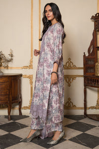 3 Piece - Embroidered Digital Printed Cotton Cambric Suit U0854A