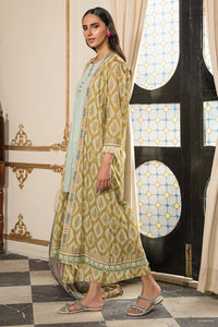3 Piece - Embroidered Digital Printed Cotton Cambric Suit U0859