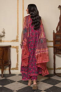 3 Piece - Embroidered Digital Printed Cotton Cambric Suit U0859A