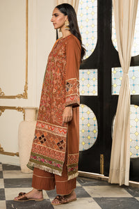 3 Piece - Dyed Embroidered Cotton Cambric Suit U0861