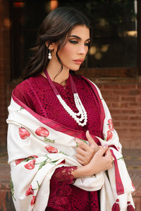 3 Piece - Schiffli Embroidered Slub Khaddar Suit U0968 (SO)