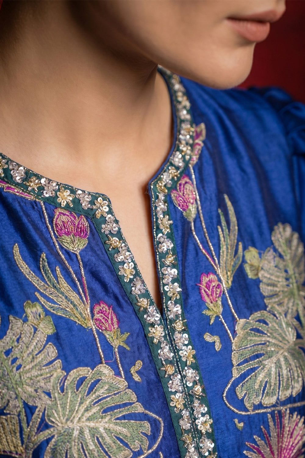 2 Piece - Premium Pure Sheesha Silk Embroidered Suit LFP1167