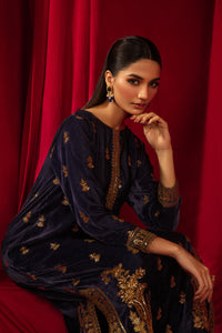 1 Piece - Embroidered Velvet Shirt V1003