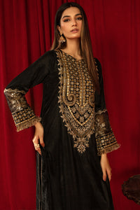 2 Piece - Embroidered Velvet Suit V1005