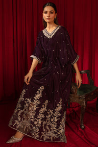1 Piece - Embroidered Velvet Shirt V1006