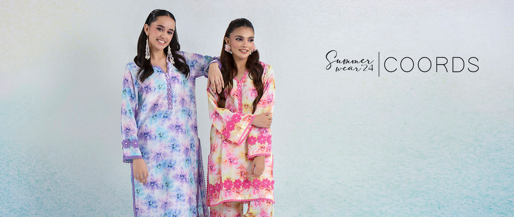 COORDS: Summer Wear'24 | Digital Printed Lawn Silk Suits - Declare Pakistan