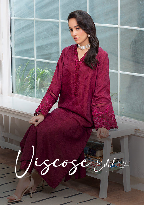 Viscose Edit'24: Embroidered Jacquard Suits By Declare Pakistan