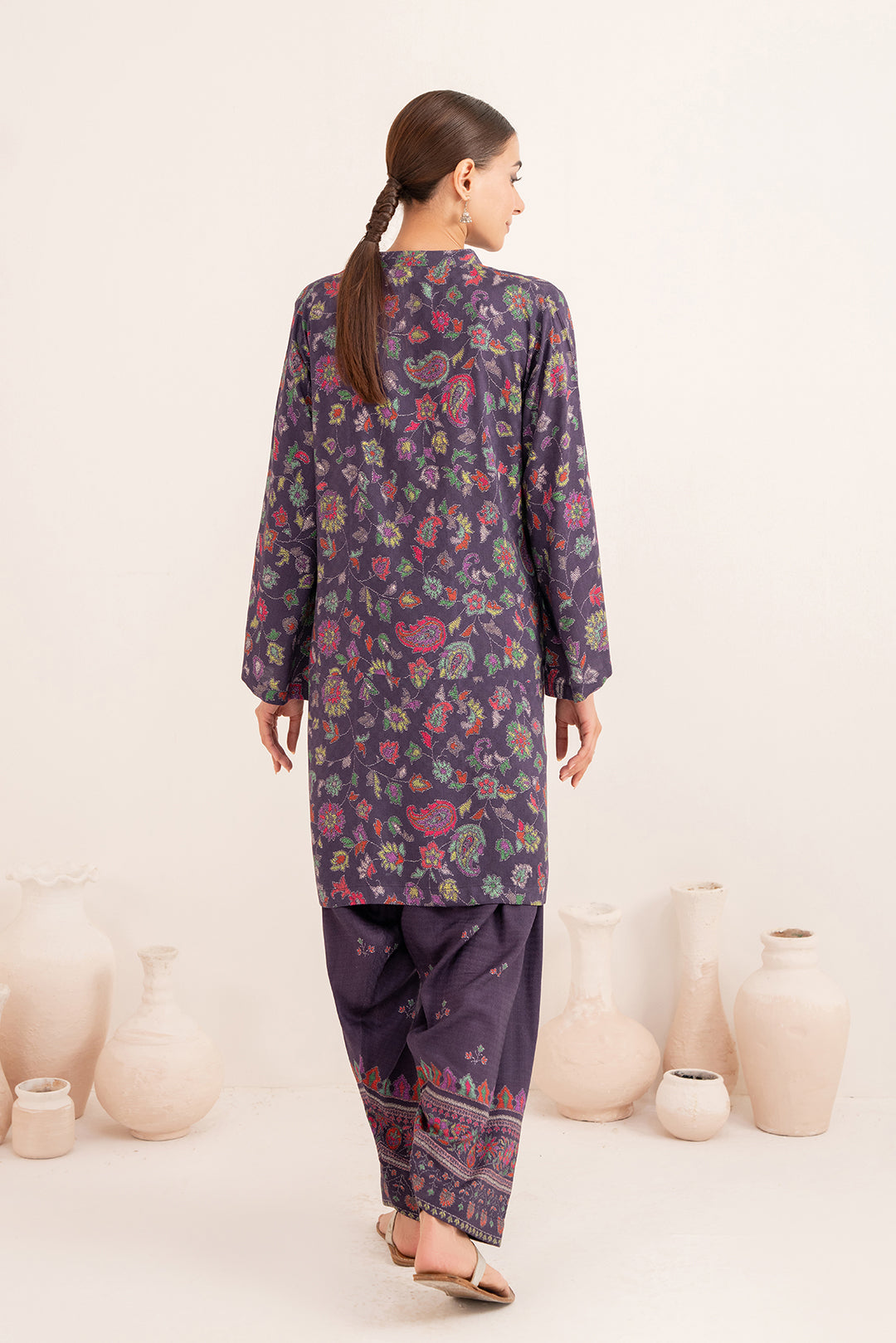 2 Piece - Digital Printed Linen Suit P001204