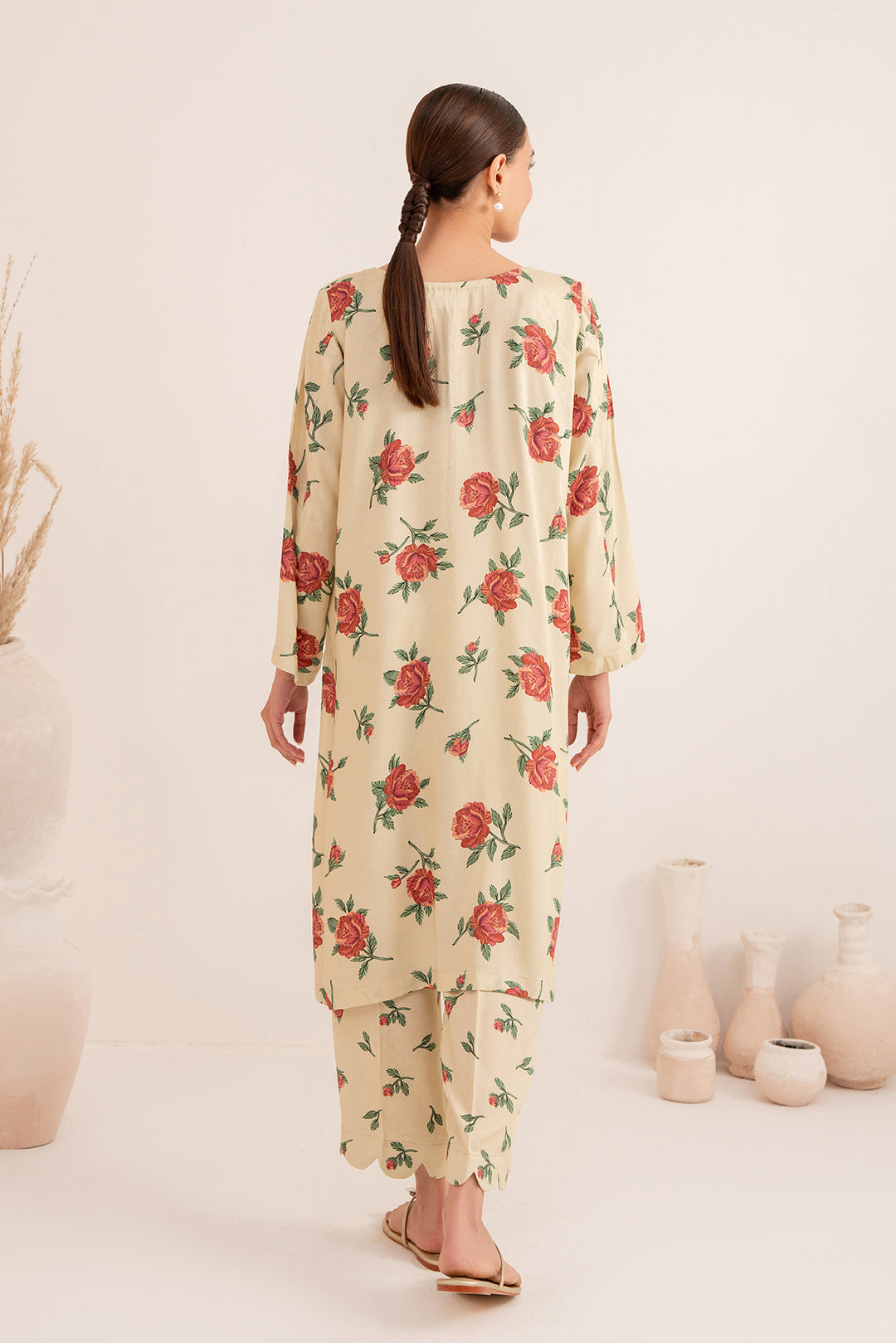 2 Piece - Digital Printed Linen Suit P001199