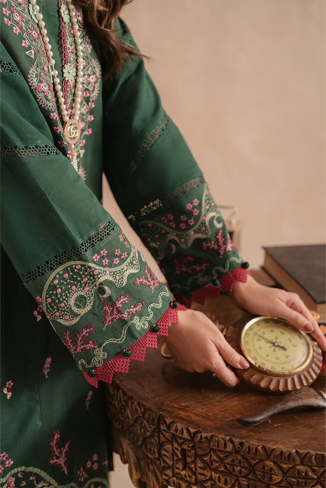 3 Piece - Embroidered Khaddar Suit LU01195