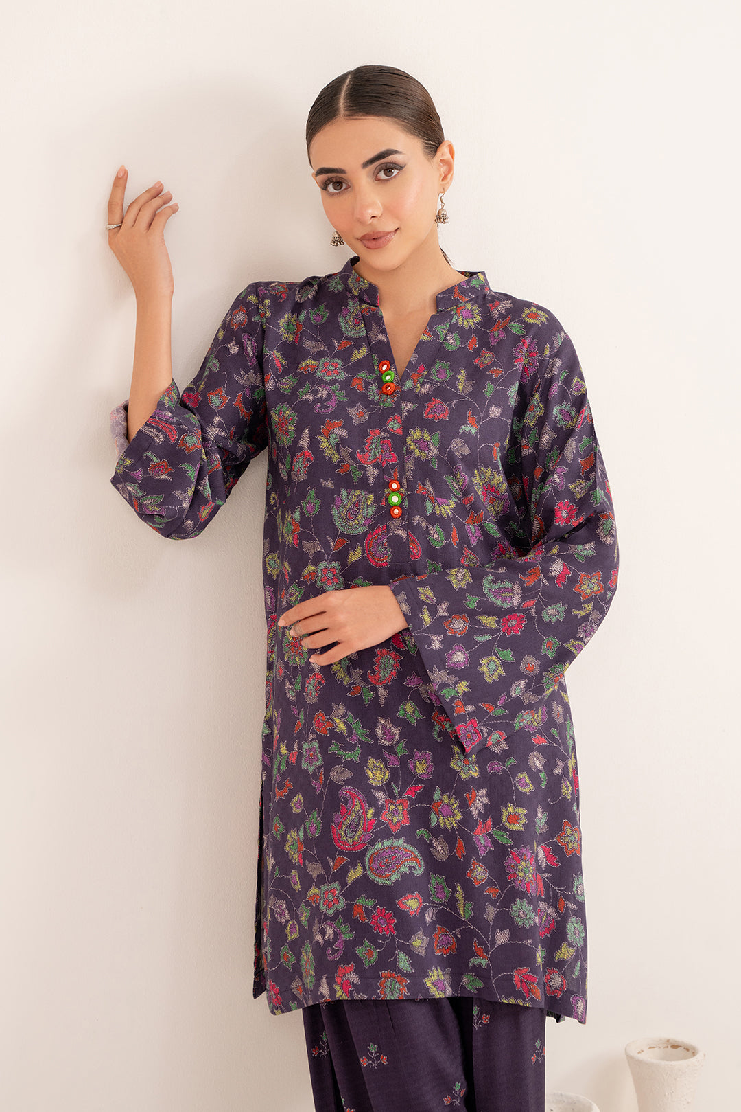 2 Piece - Digital Printed Linen Suit P001204