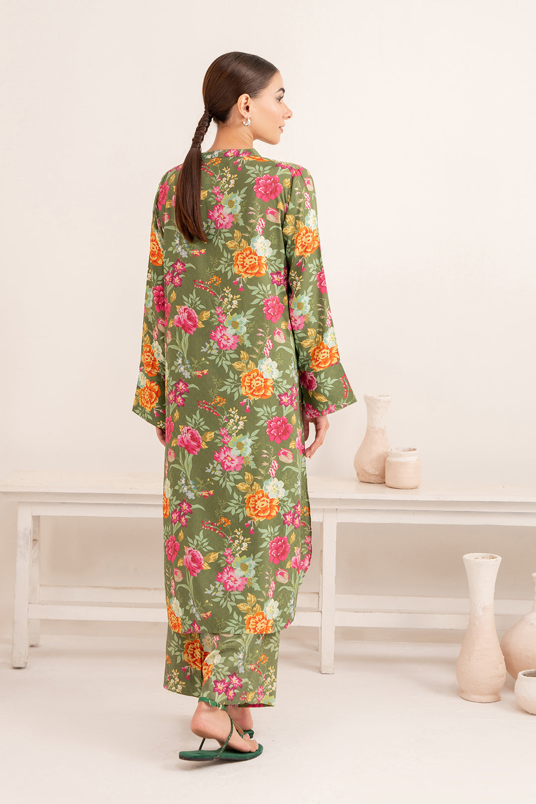 2 Piece - Digital Printed Linen Suit P001203