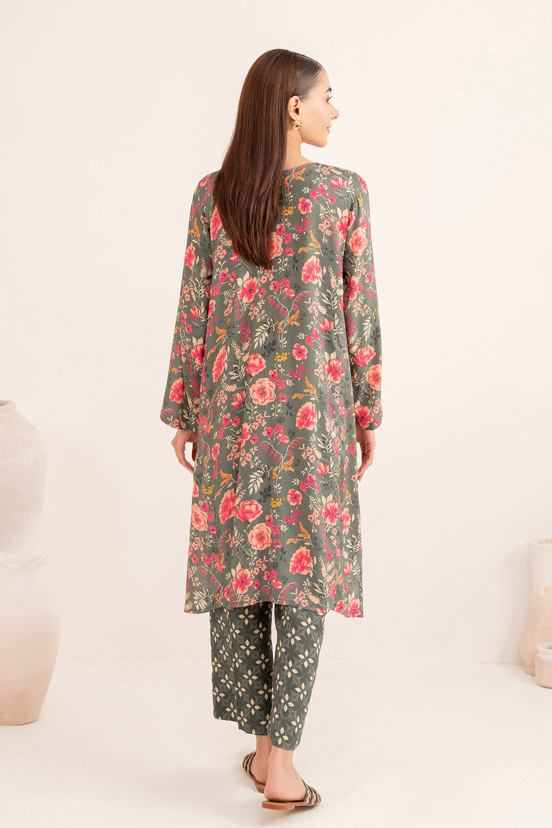 2 Piece - Digital Printed Linen Suit P001207