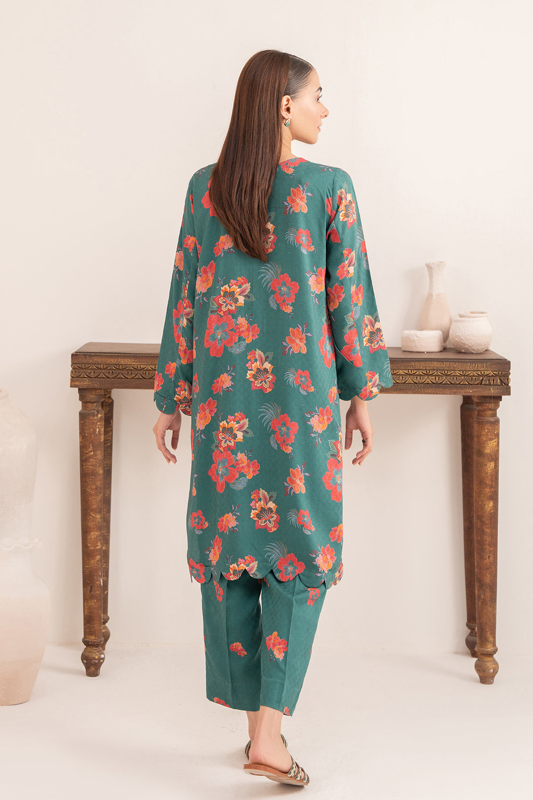 2 Piece - Digital Printed Linen Suit P001201