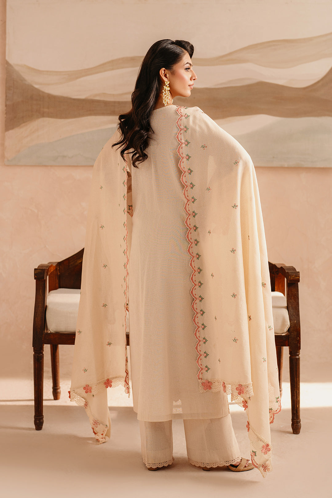 3 Piece - Embroidered Khaddar Suit LU01192