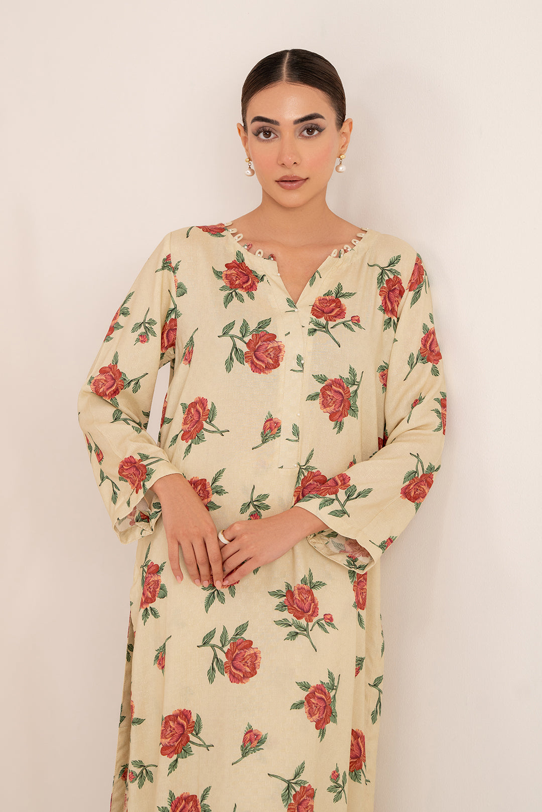 2 Piece - Digital Printed Linen Suit P001199