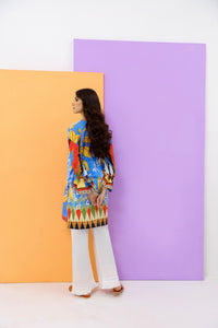 Single Shirt Lawn Digital Printed with Embroidery P2014 (S0)