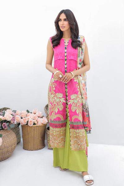 3 Piece - Dyed Embroidered Lawn Suit U0418