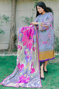 2 Piece - Digital Printed Slub Khaddar Suit U0331
