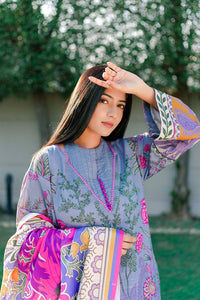 2 Piece - Digital Printed Slub Khaddar Suit U0331