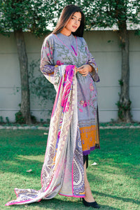 2 Piece - Digital Printed Slub Khaddar Suit U0331