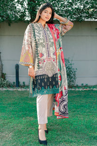 2 Piece - Digital Printed Slub Khaddar Suit U0331A