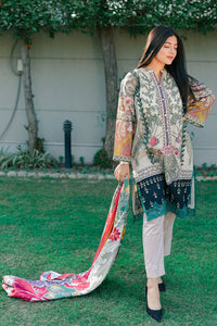 2 Piece - Digital Printed Slub Khaddar Suit U0331A