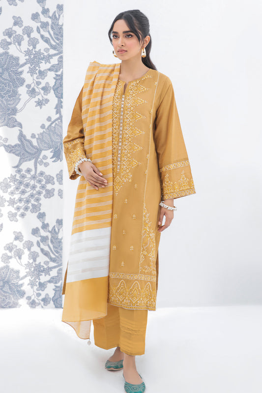 3 Piece - Embroidered Lawn Massouri Suit P0628 (SO)