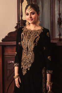 1 Piece - Embroidered Velvet Shirt L0290