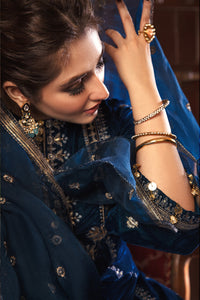 3 Piece - Embroidered Velvet Suit L0299