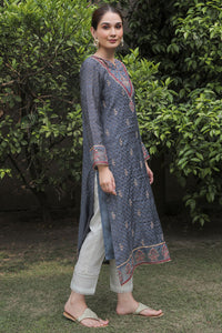 1 Piece - Embroidered Organza Jacquard Shirt L0584 (SO)