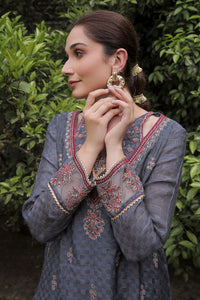 1 Piece - Embroidered Organza Jacquard Shirt L0584 (SO)
