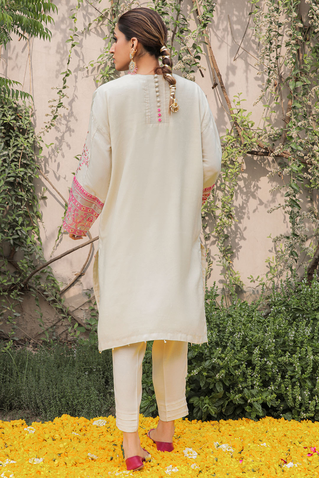 2 Piece - Embroidered Raw Silk Suit L0588 (SO)