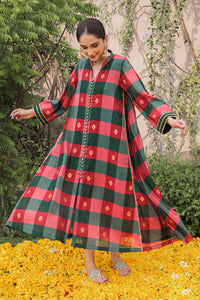 1 Piece - Dyed Staple Check Zari Shirt L0595 (SO)