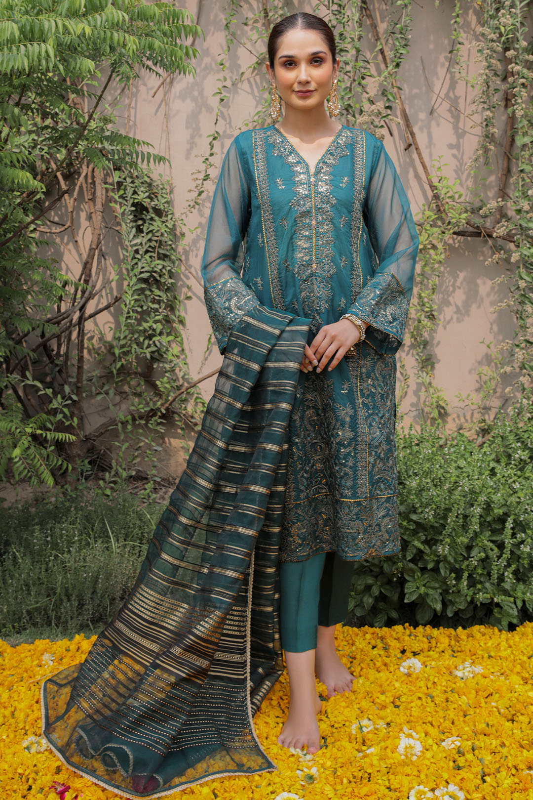 3 Piece - Embroidered Organza Suit L0597 (SO)