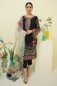 3PC Luxury Organza Embroidery L2178