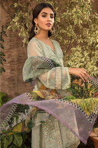 2 Piece - Embroidered Organza Suit L2179