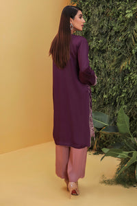 Single Shirt Pk Raw Silk Dyed With Embroiderey L2184 (SO)