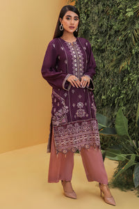 Single Shirt Pk Raw Silk Dyed With Embroiderey L2184 (SO)