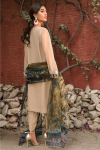 3 Piece - Embroidered Organza  Suit L2189