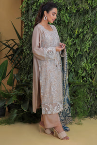 3PC Pk Raw Silk Dyed With Embroiderey L2191