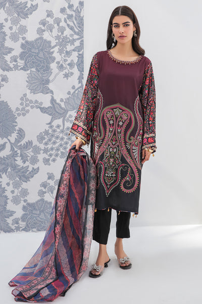 2 Piece - Embroidered Raw Silk Suit L2265