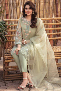 3 Piece- Embellished Organza Suit L2694